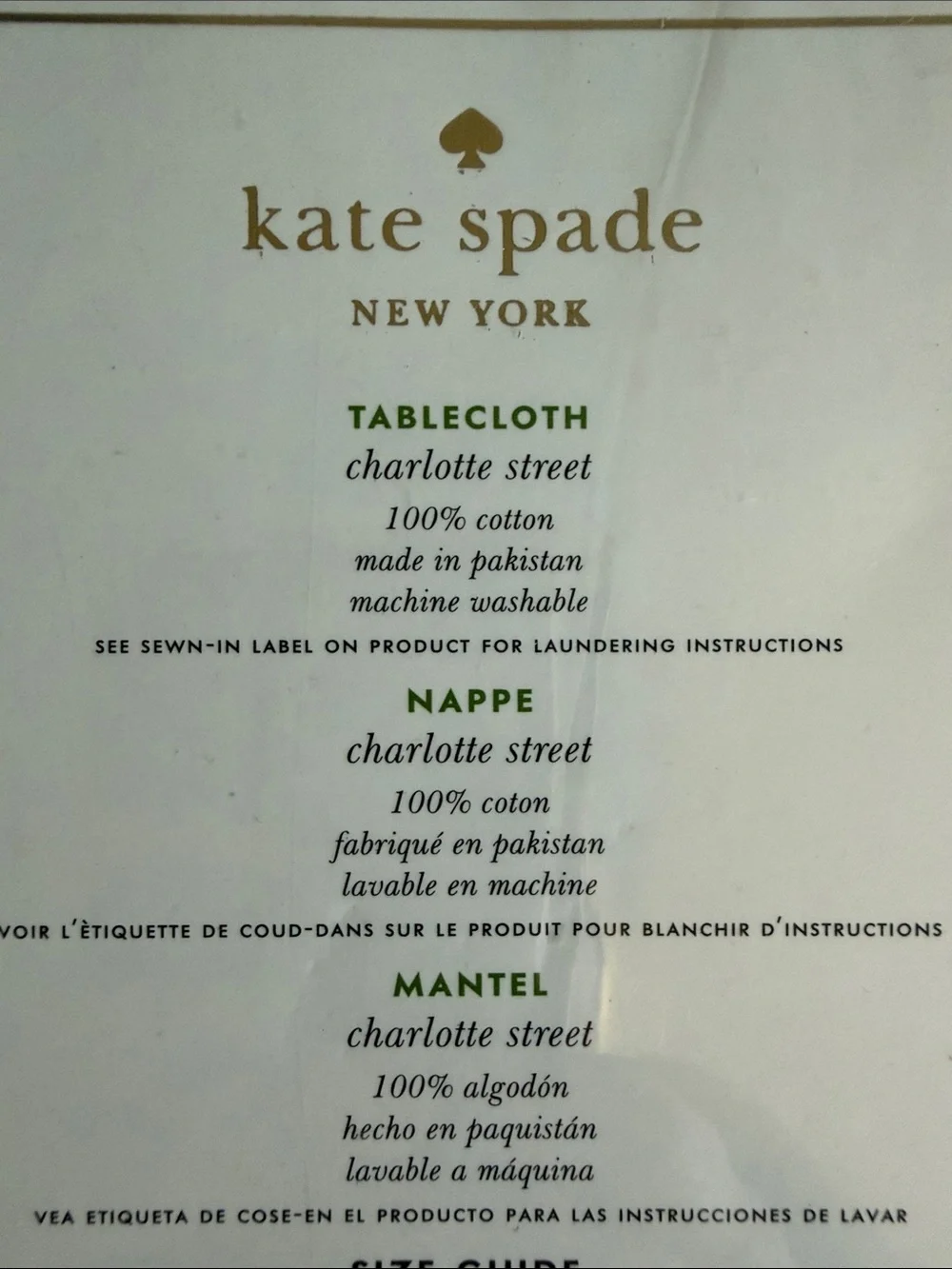 NWT kate spade Charlotte Street tablecloth